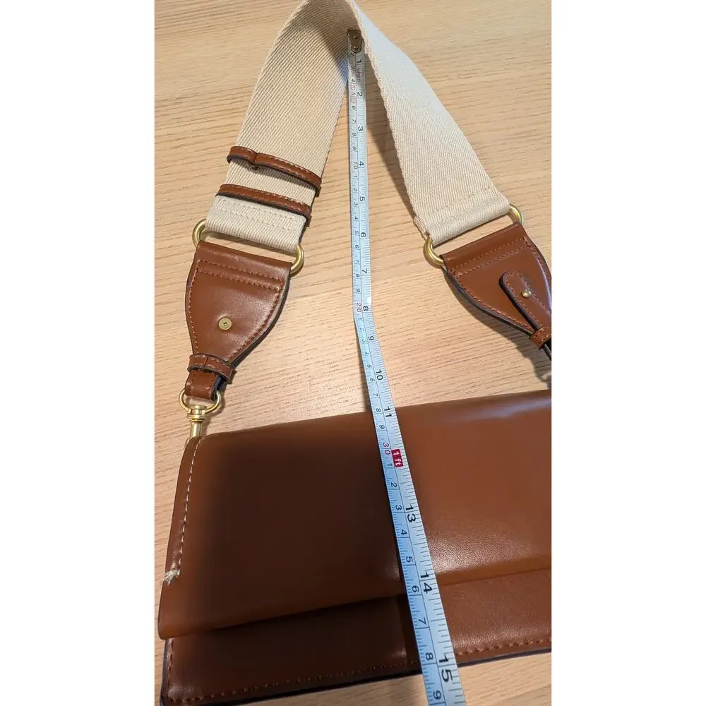 Zara 6587/310 Trendy Brown Faux Leather Mini Bag Shoulder Strap - Picture 11 of 11